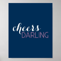 Cheers Darling Bar Cart Art
