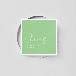 Cheers! Elegant, minimal, handwriting Napkin