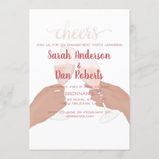 Cheers Engagement Party Invitation