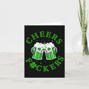 Cheers Ers Funny St Patricks Day Irish Drinking 1 Card