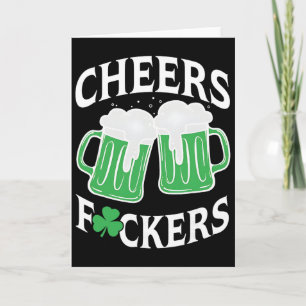 Cheers Ers Shamrock, Funny Drinking, St Patricks D Card