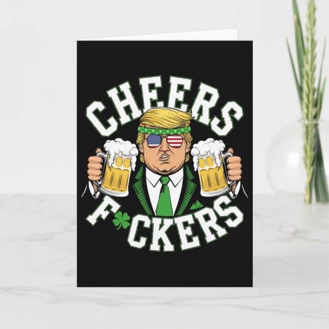 Cheers Ers St Patricks Day Funny Beer Drinking Tru Card (Front)