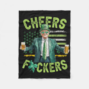 Cheers Ers St Patricks Day Funny Beer Drinking Tru Fleece Blanket