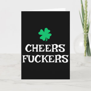 Cheers Ers St Patrick's Day Funny Irish Day Drinki Card
