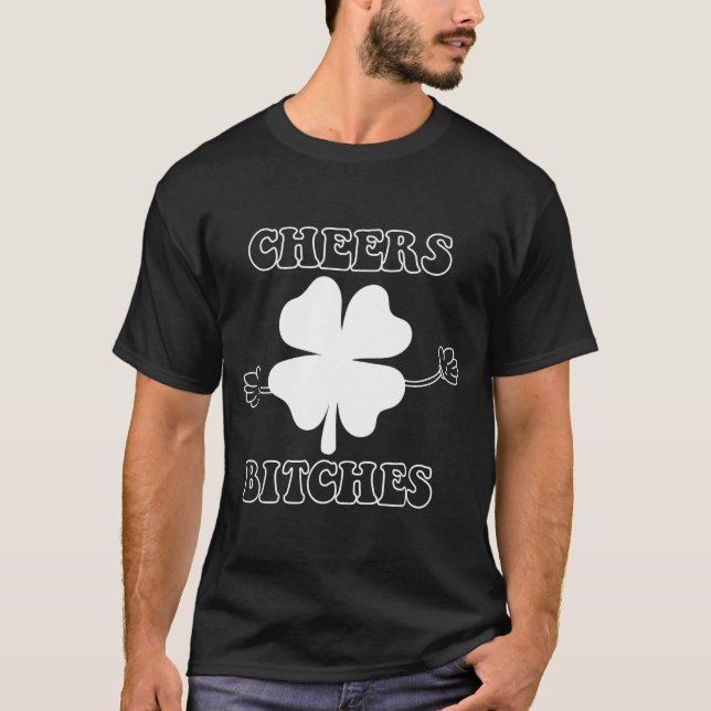 Cheers Es Lucky Clover Saint Patrick's Day Iri-shi T-Shirt (Front)