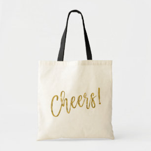 Cheers Faux Gold Foil Party Bag
