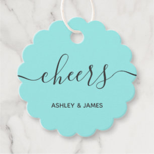Cheers Favor Gift Tag for Weddding, Party, Shower