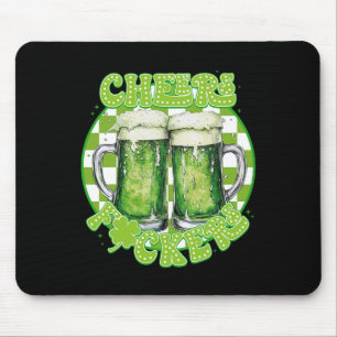 Cheers Fcckers St. Patricks Day Irish Shamrock Bee Mouse Mat