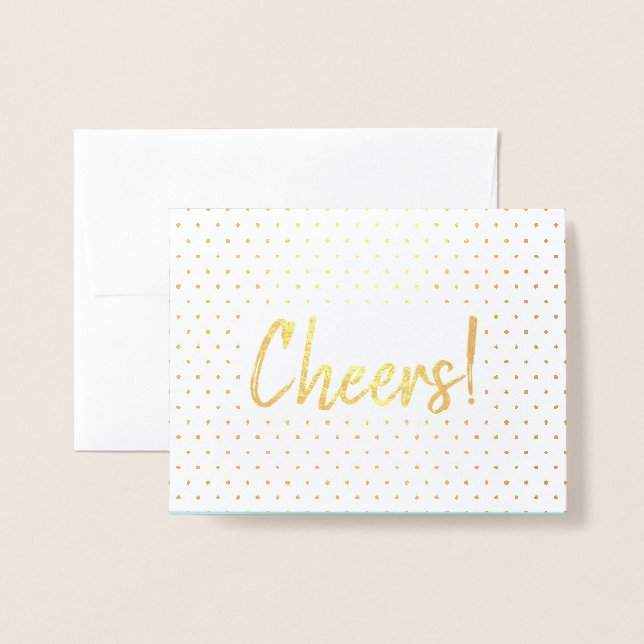 Cheers Foil Card with Artistic Inside (Front With Envelope)