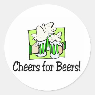 Cheers For Beers St Patty Day Classic Round Sticker