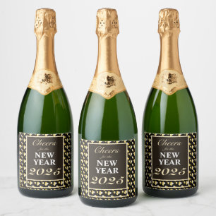 Cheers for the New Year New Years Eve 2025 Sparkling Wine Label