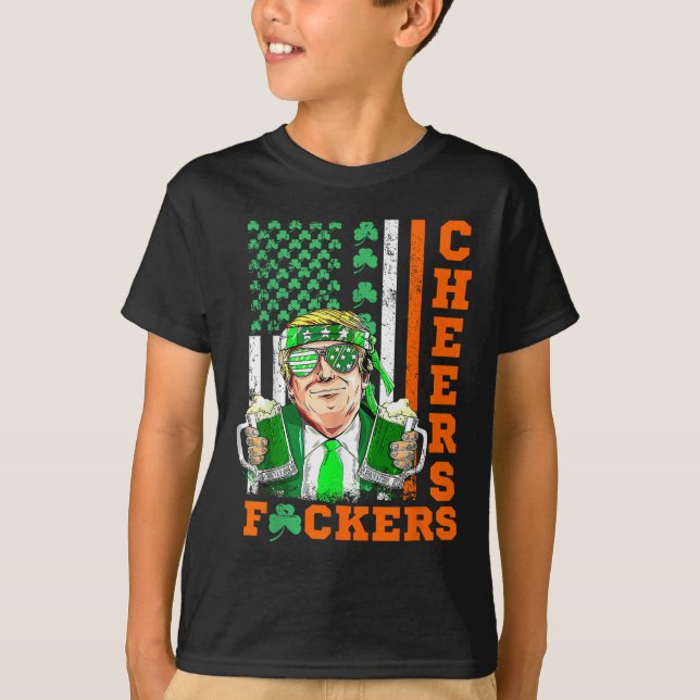 Cheers Forers St Patricks Day Funny Beer Drinking T-Shirt (Front)