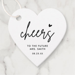Cheers Future Mrs Modern Bridal Shower Favour Tags