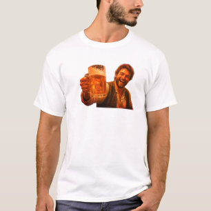 Cheers Good Beer Good Times Good Friends on White T-Shirt