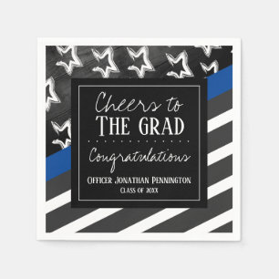 Cheers Graduation Police Officer Napkin