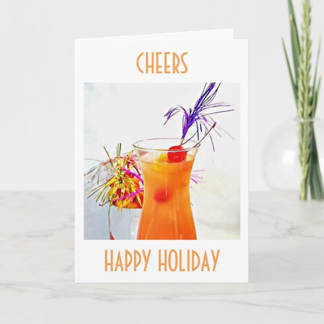 CHEERS=HAPPY HOLIDAY/HAVE A FANTASTIC NEW YEAR HOLIDAY CARD (Front)