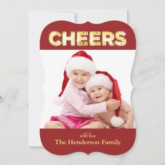 Cheers Holiday Photo Card (Front)