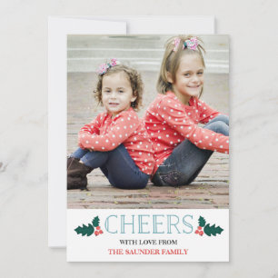 Cheers Holiday Photocard Greetings