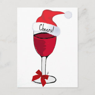 Cheers! HOLIDAY RED WINE PRINT by jill