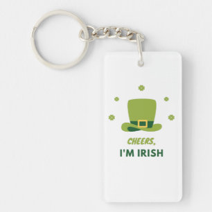 "CHEERS I'M IRISH" ACRYLIC KEYCHAIN. KEYCHAIN