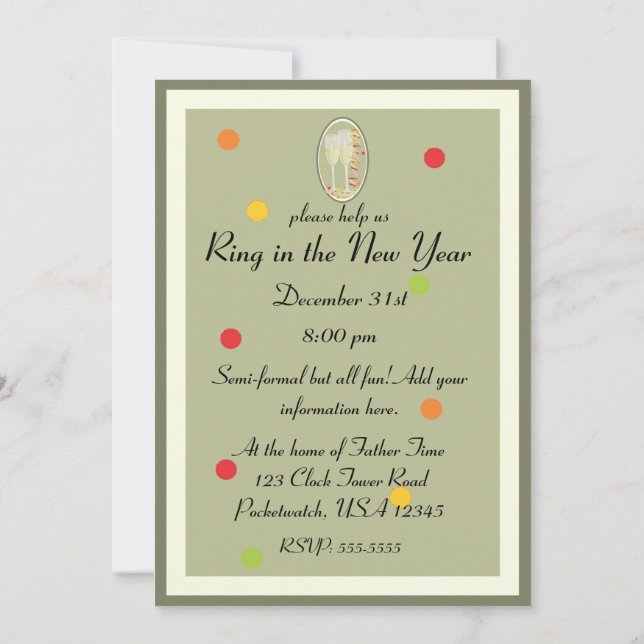 Cheers Invitation (Back)