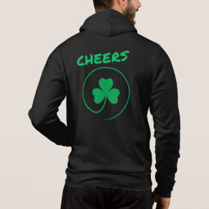 Cheers Ireland Irish Shamrock Clover St Patrick's Hoodie