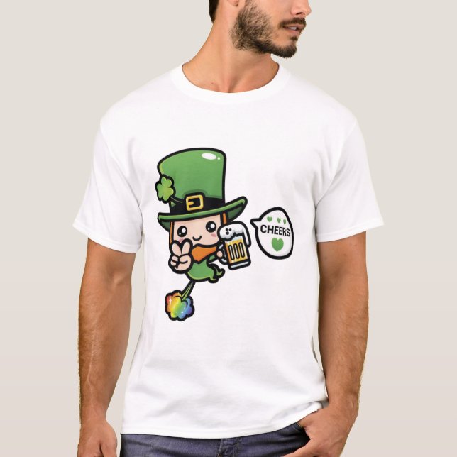 Cheers Leprechaun  T-Shirt (Front)