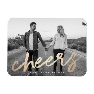 Cheers Luxe   Holiday Photo Magnet