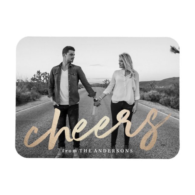 Cheers Luxe | Holiday Photo Magnet (Horizontal)