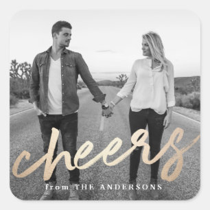 Cheers Luxe   Holiday Photo Stickers