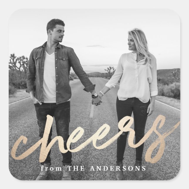 Cheers Luxe | Holiday Photo Stickers (Front)