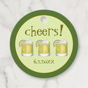 Cheers! Margarita Cocktail 21st Birthday Party Favour Tags