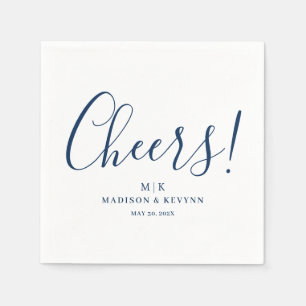 Cheers  Minimal and Chic   Wedding Napkins