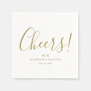 Cheers  Minimal and Chic   Wedding Napkins
