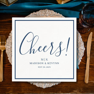 Cheers Minimal and Chic Wedding Napkins