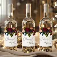 Cheers! Moody Floral Wedding Burgundy