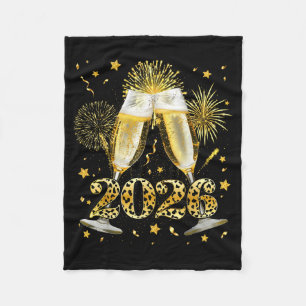 Cheers New Year 2026 Firework Happy New Year Famil Fleece Blanket