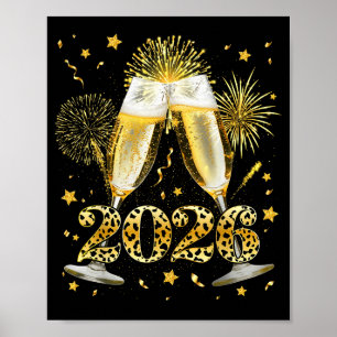 Cheers New Year 2026 Firework Happy New Year Famil Poster