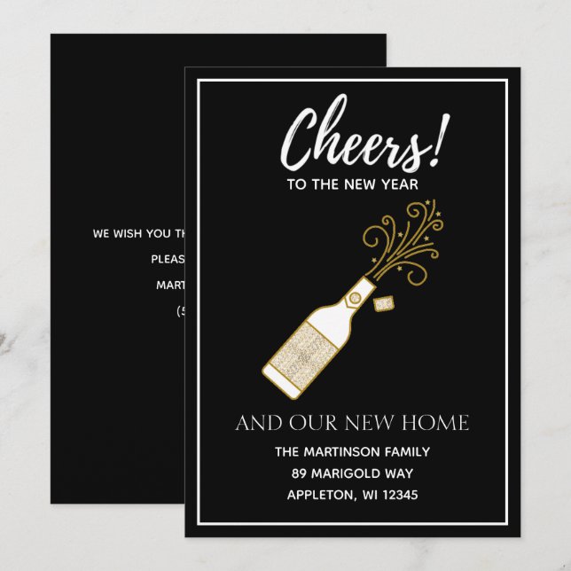 Cheers New Year New Addresss (Front/Back)