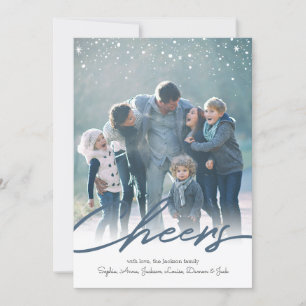 Cheers New Year   Stars & Constellation Photo Card