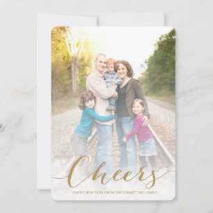 Cheers New Years Photo Card