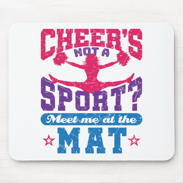 Cheer's Not a Sport Funny Cheerleading Cheerleader Mouse Mat (Front)