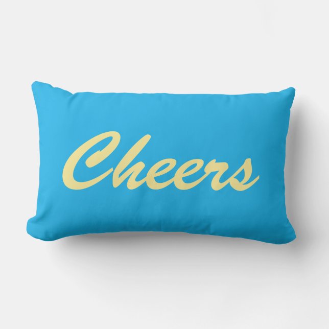 Cheers on Blue - Outdoor Outdoor Cushion (Front)