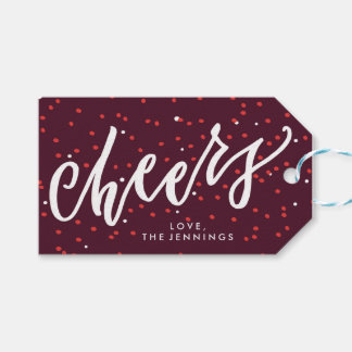 Cheers Personalised Holiday Gift Tag