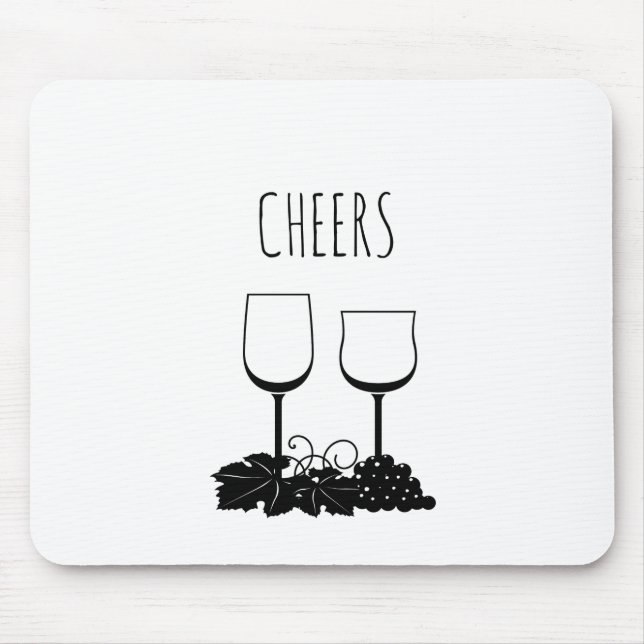 Cheers Rae Dunn Inspired Simple Mouse Mat (Front)