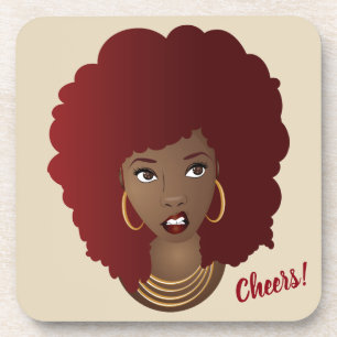 Cheers! Red Afro, Annoyed Coaster