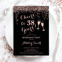 Cheers Retirement Party - Black Rose Gold 