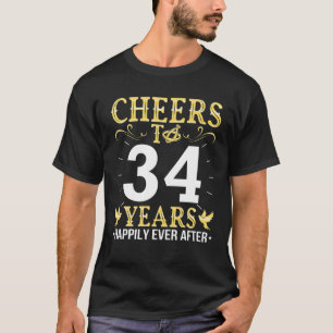 Cheers Rings To 34 Years Happily Ever After Marrie T-Shirt