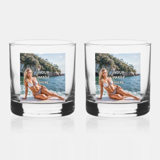CHEERS! 🥃 Rocks Glass – Add Image or Text (Front)