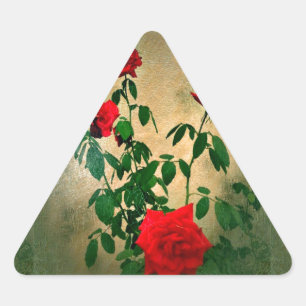 Cheers,Roses of Love_ Triangle Sticker